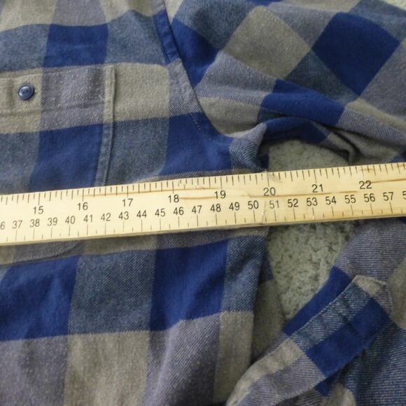 Vineyard Vines Shirt Mens Medium Slim Longshore Plaid Check Flannel Gray Blue - Picture 5 of 7